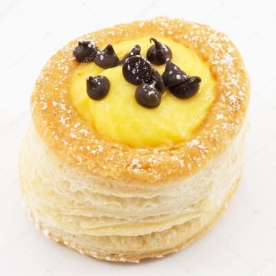 Volován de crema con chocolate